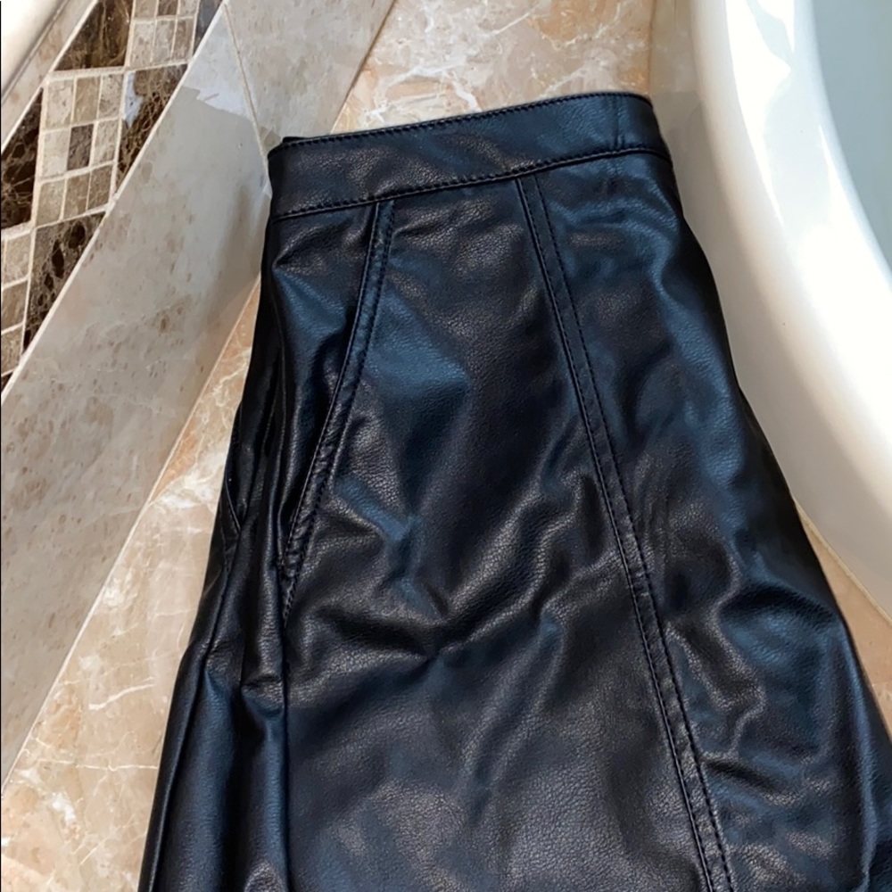Black Leather Skirt